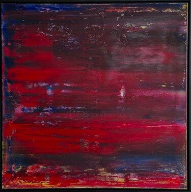 Painting titled "No. 1381_Untitled" by Guido Lötscher, Original Artwork, Oil Mounted on Wood Stretcher frame