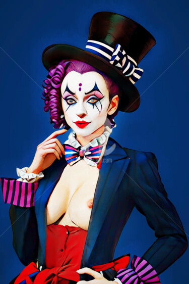 数字艺术 标题为“Clown 03” 由Tobias Ginski, 原创艺术品, 数字油画
