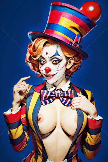 数字艺术 标题为“Clown 06” 由Tobias Ginski, 原创艺术品, 数字油画