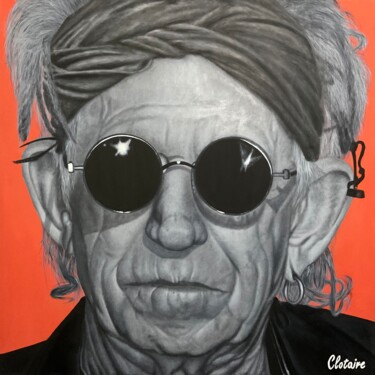 Keith Richards 5 「Keith Richards 5」というタイトルの絵画 Clotaire Charriereによって, オリジナルのアートワーク, オイル