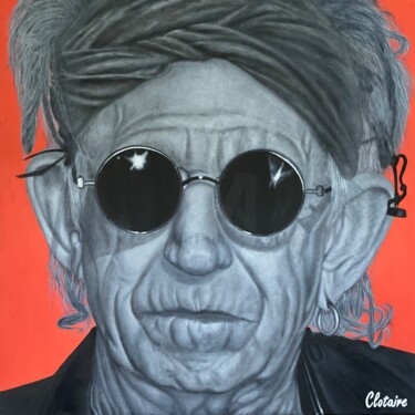 绘画 标题为“Keith Richards 5” 由Clotaire Charriere, 原创艺术品, 油