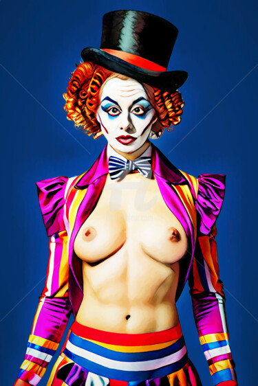 数字艺术 标题为“Clown 09” 由Tobias Ginski, 原创艺术品, 数字油画