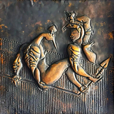 Dream on Metal Sculpture intitulée "Dream on Metal" par Kasim Kanasavi, Œuvre d'art originale, Métaux