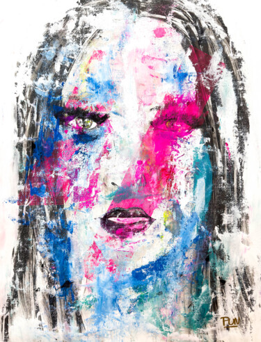 Ethereal grace - girl portrait series Pittura intitolato "Ethereal grace - gi…" da Carlos Pun, Opera d'arte originale, Acrilico