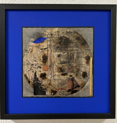 Painting titled ""Dérèglement"" by Franck.A, Original Artwork, Acrylic Mounted on Cardboard