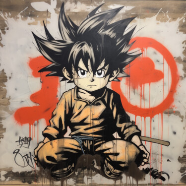 Arte digital titulada "Goku" por Pixinxt, Obra de arte original, Imagen generada por IA