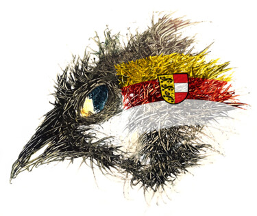 数字艺术 标题为“Pandemi Bird Kärnten” 由Johann Sidlo, 原创艺术品, 数字油画