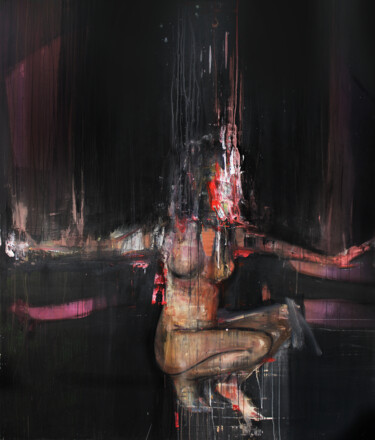 Painful disintegration of personality Peinture intitulée "Painful disintegrat…" par Miloš Hronec, Œuvre d'art originale, Huile