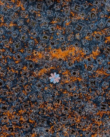C’est quoi le…… de problème Peinture intitulée "C’est quoi le…… de…" par Olivier Mangin, Œuvre d'art originale, Acrylique Monté sur Châssis en bois