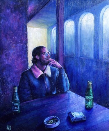 绘画 标题为“Tunis blues” 由Pia D’Hautefeuille, 原创艺术品, 油