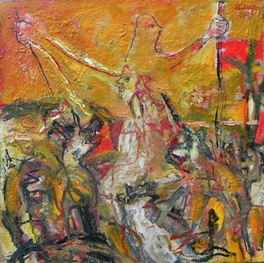 Peinture intitulée "Au petit matin" par Nicolae Groza, Œuvre d'art originale, Huile Monté sur Châssis en bois