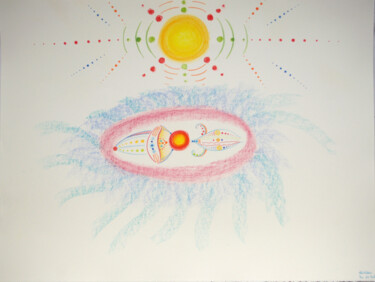 Sauvegarde de l’humanité et de l’univers pour l’éternité 图画 标题为“Sauvegarde de l’hum…” 由Anne Laure Klein, 原创艺术品, 粉彩