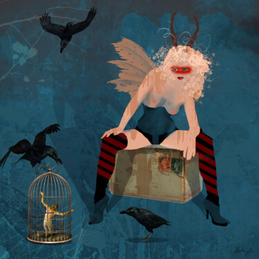 제목이 "The cage and the Ra…"인 디지털 아트 Luciano Battaglia로, 원작, 디지털 페인팅