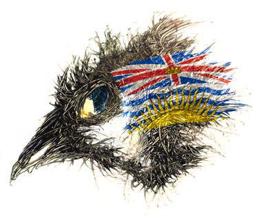 Pandemi Bird British Columbia Arts numériques intitulée "Pandemi Bird Britis…" par Johann Sidlo, Œuvre d'art originale, Peinture numérique