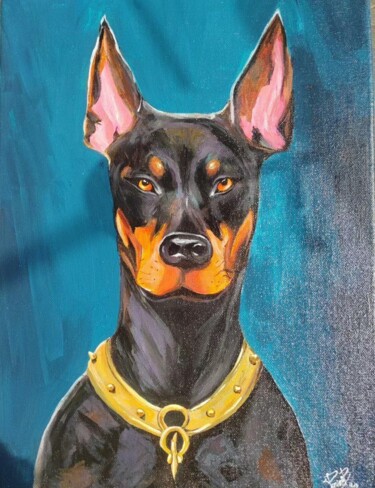 Painting titled "Best friend" by Valentine Rayer, Original Artwork, Acrylic