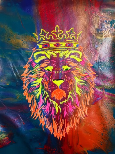 绘画 标题为“Lion king” 由Oc, 原创艺术品, 丙烯
