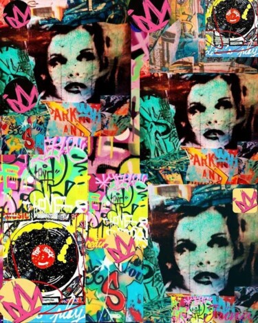 Ζωγραφική με τίτλο "Berlinoise Marlene…" από Julia Tartaix, Αυθεντικά έργα τέχνης, Ακρυλικό Τοποθετήθηκε στο Ξύλινο φορείο σ…