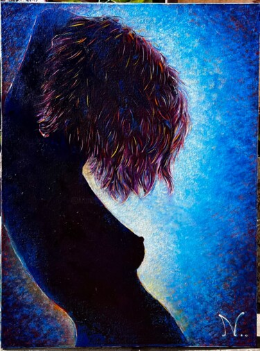 绘画 标题为“In Berghain” 由Natia Vardosanidze (NV), 原创艺术品, 油