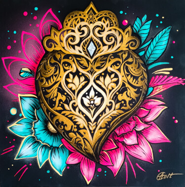 Viana's heart Ζωγραφική με τίτλο "Viana's heart" από Anna Colt, Αυθεντικά έργα τέχνης, Ακρυλικό