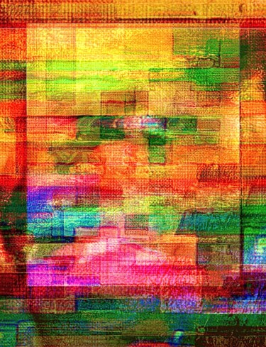 Digital Arts titled "Télévision" by Marcelle Delacité, Original Artwork, Digital Painting