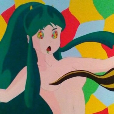 绘画 标题为“PsyLamu” 由Luigi Monti, 原创艺术品, 油 安装在artwork_cat.上