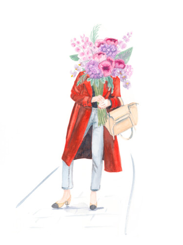 绘画 标题为“Mystery Trench Thro…” 由Audrey Dostes, 原创艺术品, 水彩