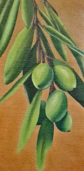 Ζωγραφική με τίτλο "les olives huile su…" από Steivan Loundou, Αυθεντικά έργα τέχνης, Λάδι Τοποθετήθηκε στο Χαρτόνι