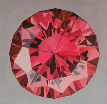 Painting titled "Pink diamond" by Moin Uddin, Original Artwork, Acrylic