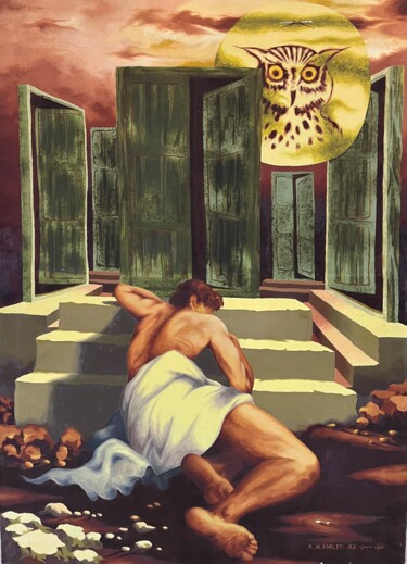 Schilderij getiteld "The Choice" door Khalil Hassan Khalil, Origineel Kunstwerk, Olie