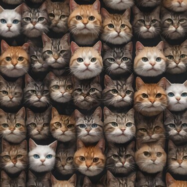 Arts numériques intitulée "Cat Corner 2" par Karine Garelli (Reds Robin), Œuvre d'art originale, Image générée par l'IA