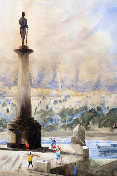 Painting titled "The winds are still…" by Nenad Kojić, Original Artwork, Watercolor
