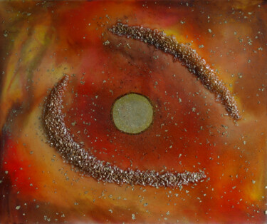 Celestial Painting titled "Celestial" by Kim Hannah, Original Artwork, Pigments Mounted on Wood Panel