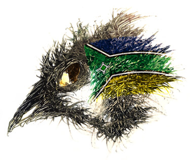 数字艺术 标题为“Pandemi Bird Amapá” 由Johann Sidlo, 原创艺术品, 数字油画