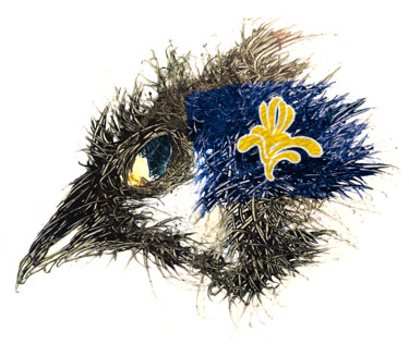 数字艺术 标题为“Pandemi Bird Brussel” 由Johann Sidlo, 原创艺术品, 数字油画