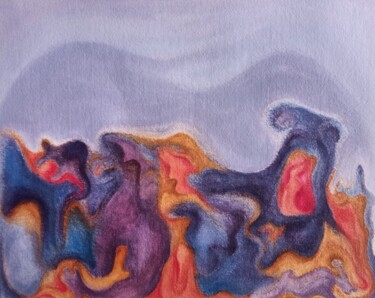 Hayvaan With The Running Ram Pintura titulada "Hayvaan With The Ru…" por Aakash Mali, Obra de arte original, Oleo
