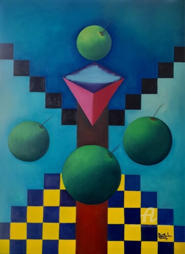 Peinture intitulée "Sem título XII" par Diva Laranja, Œuvre d'art originale, Huile