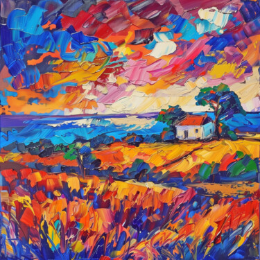 Digital Arts titled "Orage des couleurs" by Tthomopoulos, Original Artwork, AI generated image