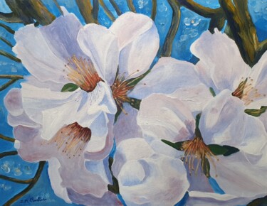 「Grosses fleurs d'am…」というタイトルの絵画 Jean-Marie Cluchierによって, オリジナルのアートワーク, アクリル