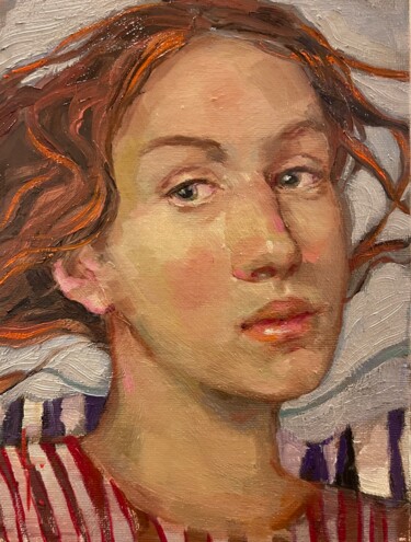 제목이 "Silver sky"인 미술작품 Lorena Iavorschi로, 원작, 기름
