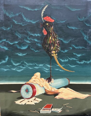 绘画 标题为“The third Night Aft…” 由Khalil Hassan Khalil, 原创艺术品, 油
