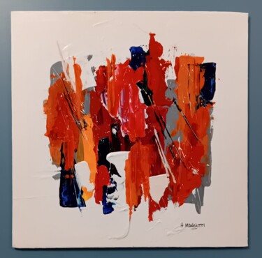 Peinture intitulée "Abstracto CDR 02" par Humberto Mansutti, Œuvre d'art originale, Acrylique Monté sur Autre panneau rigide