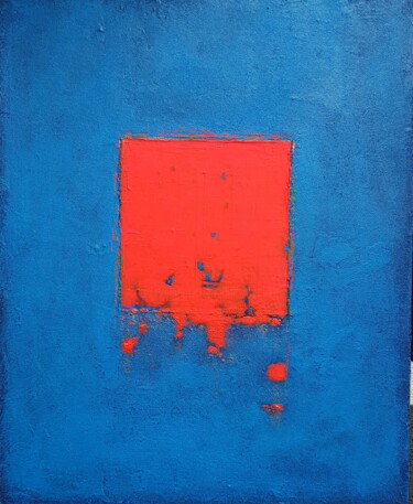 Peinture intitulée "Red cascade" par Claire Mcinnerny, Œuvre d'art originale, Acrylique Monté sur Châssis en bois