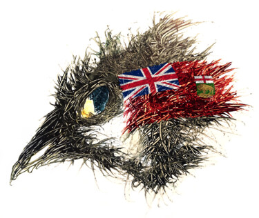 数字艺术 标题为“Pandemi Bird Manito…” 由Johann Sidlo, 原创艺术品, 数字油画