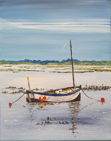 Painting titled "Flobart au Hourdel" by Jean-Philippe Guffroy, Original Artwork, Oil Mounted on Wood Stretcher frame