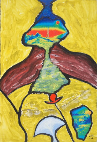 "Endzeit I" başlıklı Tablo Erwin Bruegger tarafından, Orijinal sanat, Akrilik Ahşap panel üzerine monte edilmiş