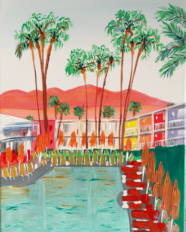 Pittura intitolato "Inspiration Saguaro" da Aurelie Assemat, Opera d'arte originale, Acrilico Montato su Telaio per barella…