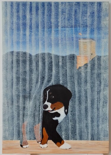 Painting titled "Genug geguckt" by Roswita Braunz (RoBra), Original Artwork, Acrylic
