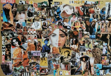 Collages intitulée "Dona" par Pascale Rodriguez, Œuvre d'art originale, Acrylique