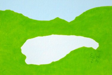 Schilderij getiteld "crater 1.24" door Ed Weyden, Origineel Kunstwerk, Acryl