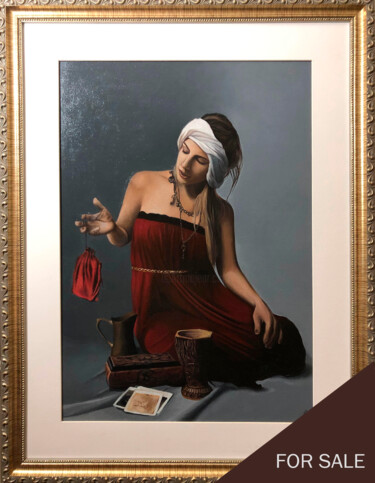 绘画 标题为“La Peregrina” 由Anabella Silvia Chalu, 原创艺术品, 油 安装在其他刚性面板上